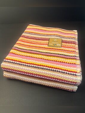 2pc Deborah Connolly Designs Striped Bath Towel Set - Multi